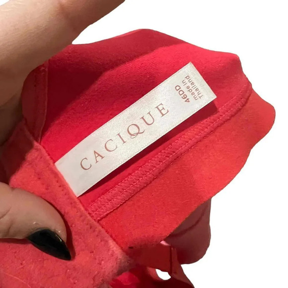 Cacique Light Support Seamless Wire-Free Coral Sports Bra Size 46DD - Picture 3 of 4